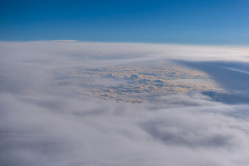Fototapeta na wymiar Beautiful panoramic view from airplane, Ukraine