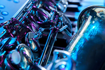 Old Saxophone Piano Keyboard