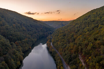 Hungary - Lillafüred with montains from drone view