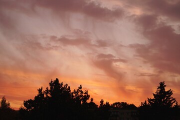 Fototapeta na wymiar Sunrise Sky with colorful clouds