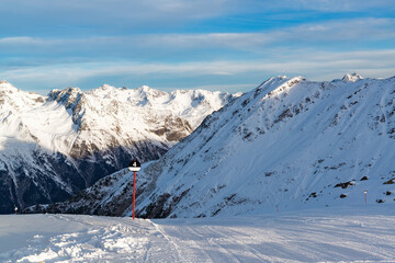 Fototapeta na wymiar Panorama Of The Austrian Ski Resort Ischgl