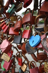 love promise padlock on the bridge