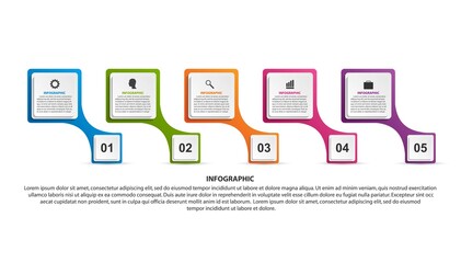 Timeline infographic for presentations and information banners.
