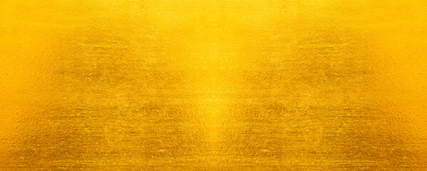 Shiny yellow leaf gold foil texture