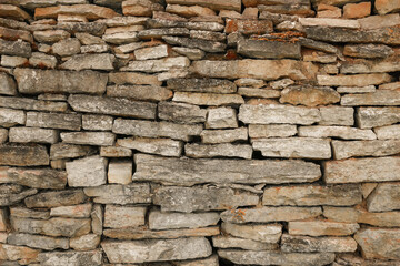 Old stone wall texture background. The stone wall texture background natural color.