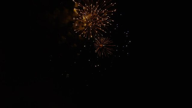4th of July fireworks in Utah, wide aerial