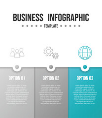 Gray infographic template. Timeline with business icons. Vector