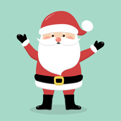 Santa Claus on blue background. Vector