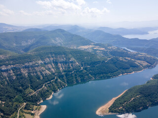 Fototapeta na wymiar Aerial view of Arda River meander, Bulgaria