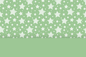 Template of Christmas card with festive stars. Vector