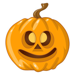Halloween pumpkin on white background. Vector illustration...