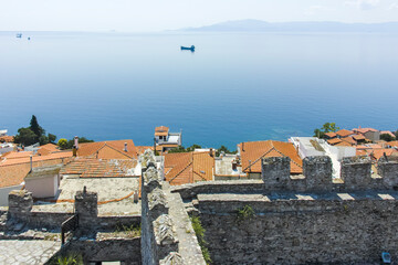 Amazing panoramic view of city of Kavala, Greece