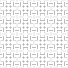 Seamless Sayagata pattern. Repeated interlocking manji background. Oriental symbols ornament. Traditional architecture wallpaper. Ancient ethnic mosaic motif. Digital paper, textile print. Vector art.