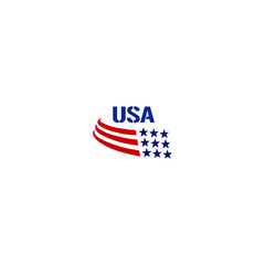 USA Vintage USA Patriot Logo. Vector illustration