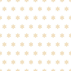 Vector seamless pattern of hand drawn snowflakes, polka dot style. Simple design for Christmas wrappings, textile and backgrounds