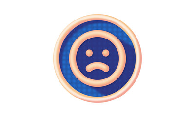 Emoji Smiley Icon Set design as dotted plastic glance badge