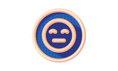 Obraz premium Emoji Smiley Icon Set design as dotted plastic glance badge
