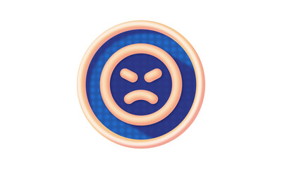 Fototapeta premium Emoji Smiley Icon Set design as dotted plastic glance badge