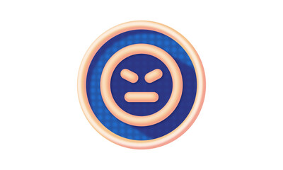 Emoji Smiley Icon Set design as dotted plastic glance badge