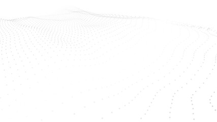 Dinamic wave of dots. background. 3D futuristic illustration.