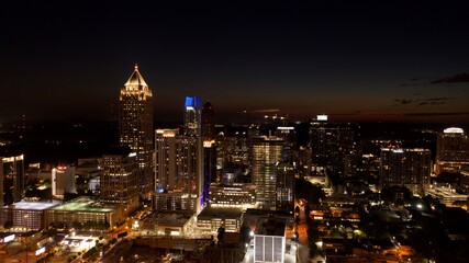 Fototapeta premium Sunset Atlanta Skyline