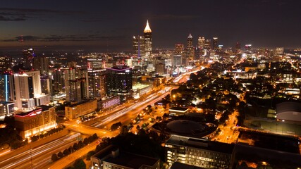 Fototapeta na wymiar Sunset Atlanta Skyline