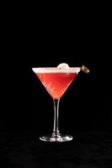 Cocktail on black background menu layout restaurant bar vodka wiskey tonic