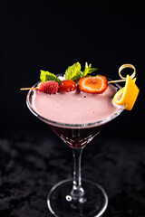 Cocktail on black background menu layout restaurant bar vodka wiskey tonic