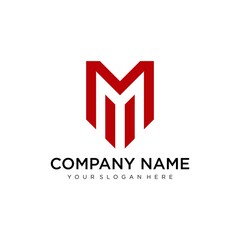 Letter M line logo design. Linear creative minimal monochrome monogram symbol. Universal elegant vector sign design. Premium business logotype. Graphic alphabet symbol for corporate business identity
