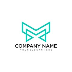 Letter M line logo design. Linear creative minimal monochrome monogram symbol. Universal elegant vector sign design. Premium business logotype. Graphic alphabet symbol for corporate business identity
