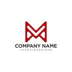 Letter M line logo design. Linear creative minimal monochrome monogram symbol. Universal elegant vector sign design. Premium business logotype. Graphic alphabet symbol for corporate business identity
