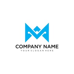 Letter M line logo design. Linear creative minimal monochrome monogram symbol. Universal elegant vector sign design. Premium business logotype. Graphic alphabet symbol for corporate business identity
