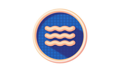 Weather Forecast Icon Set design as dotted plastic glance badge