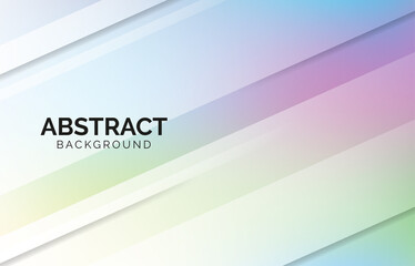 abstract white with colorful geometric background stock vector, oblique and slanted squares shape overlapping, 3d paper cut layer, with space in the middle. minimal, smooth, modern, elegant style