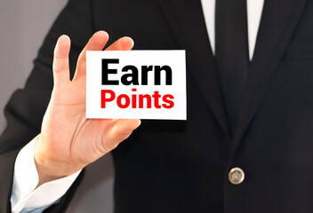 Word, writing, text Earn Points. Conceptual photo Loyalty Reward Benefit Program For Earning...