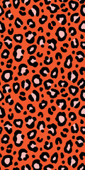 Colorful leopard seamless pattern. Fashion stylish vector texture.