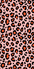 Colorful leopard seamless pattern. Fashion stylish vector texture.