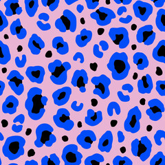 Colorful leopard seamless pattern. Fashion stylish vector texture.