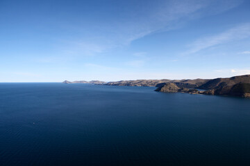 Fototapeta na wymiar Lake Titicaca in Copacabana, Bolivia
