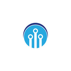 Circuit Logo Template vector