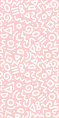 Seamless monochrome geometric pattern. Fashion 80-90s. Hipster Memphis style.