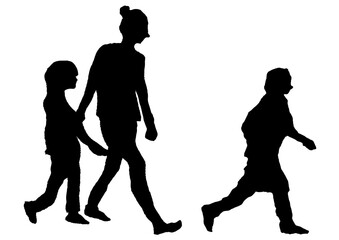 人物のシルエットのパーツ素材