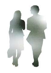 人物のシルエットのパーツ素材