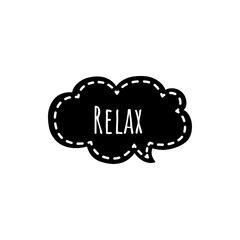 ''Relax'' lettering word illustration