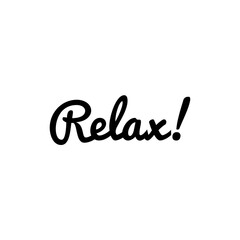 Obraz premium ''Relax'' lettering word illustration