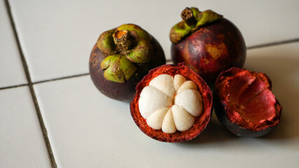mangosteen on the table