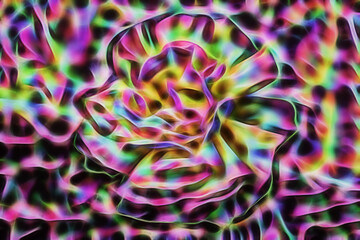 Fototapeta na wymiar Abstract fractal glowing neon background