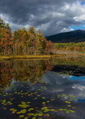 Perkins Pond in Jaffrey New Hampshire with Mount Monadnock.