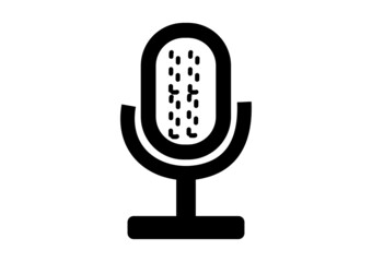 Microphone Icon vector flat design for apps and website