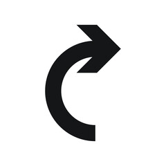 Arrow right icon design isoated on white background